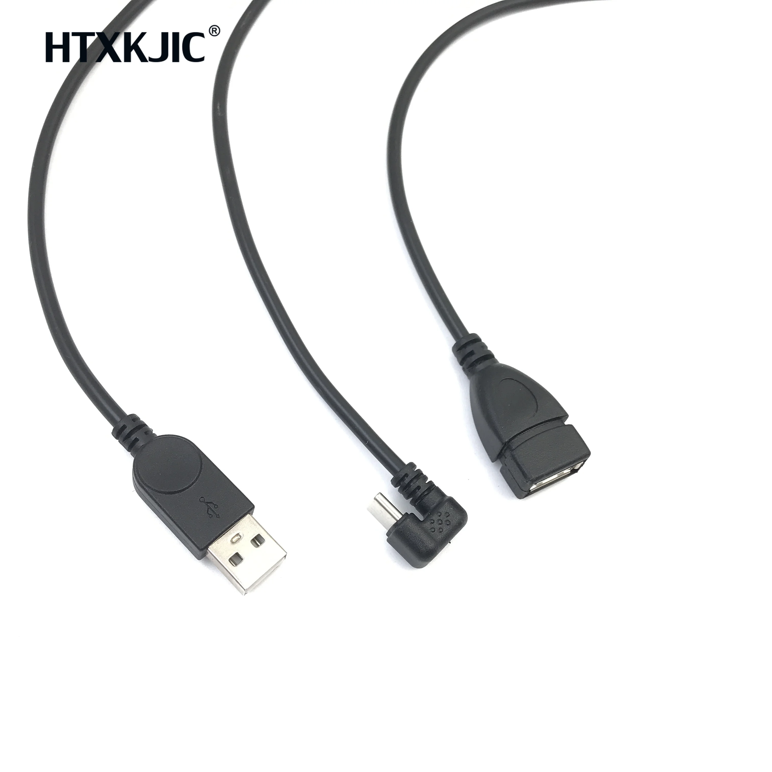180 graus acima para baixo do ângulo usb 3.1 tipo c macho para usb2.0 usb 3.0 5bbps otg USB-C cabo conversor de transmissão dados 25cm