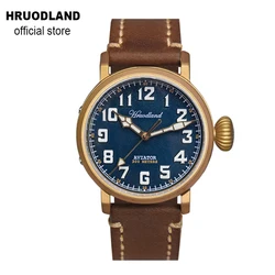 Hruodland Solid Bronze Automatic Pilot Men Watches Sapphire Glass 300m Waterproof Luminous PT5000 Mov't Mechanical Мужские часы