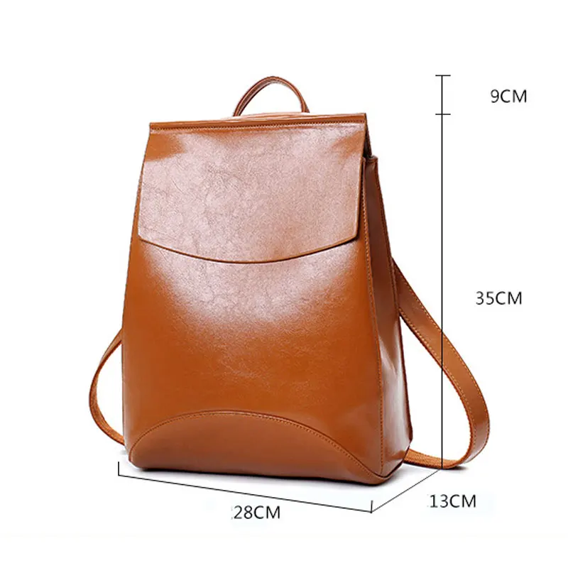 Nueva mochila de cuero para mujer, bolso de hombro de ocio con personalidad a la moda, bolso de viaje multifunción Retro creativo para mujer