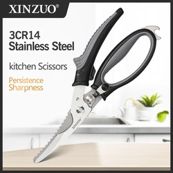 XINZUO Stainless Steel  Kitchen Scissors Shears Tool Barbecue Kitchen Supplies Bottle Opener Bone Cutter Cooking Tool