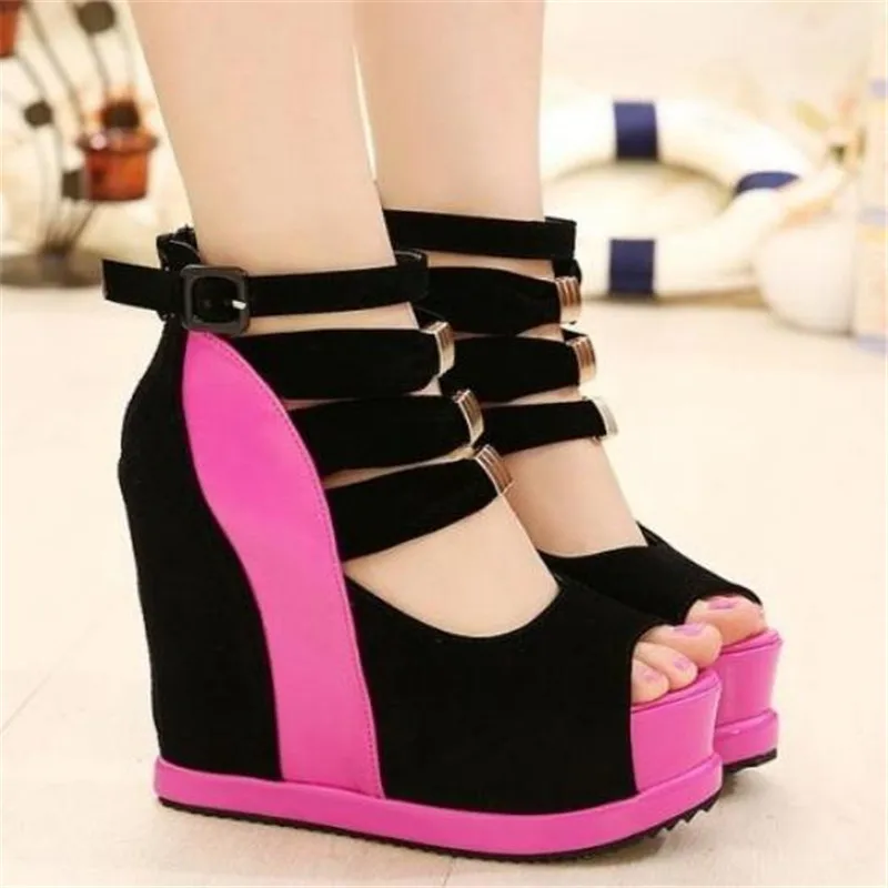 Hot Sale New Summer Shoes Woman Sexy Ultra High Heels Female Sandals Platform Wedges Open Toe Women Shoes Princess Shoes