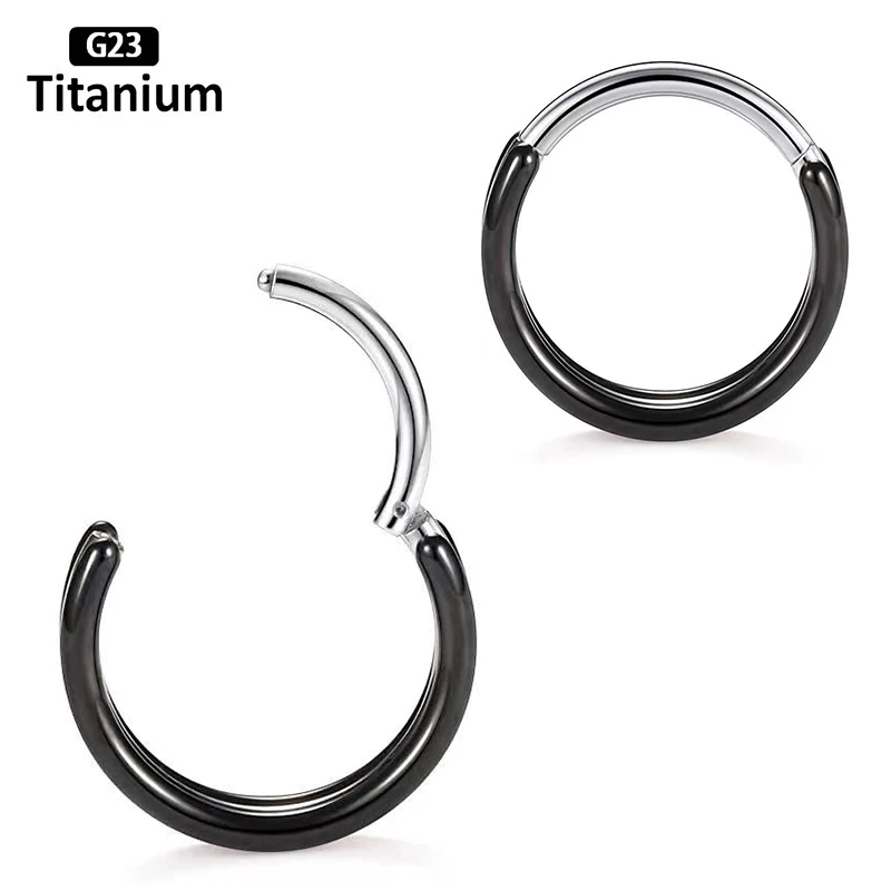 1PC Nose Piercing whole F136 Titanium Piercing Nose Septum Clicker 16G Piercing Earrings Nose rings Helix Piercing Body Jewelry