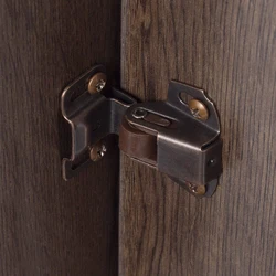Kitch Furniture Door Latch Closing Closure Antique Copper Iron Spring Loaded Single Roller Closet Door Catches with Screws