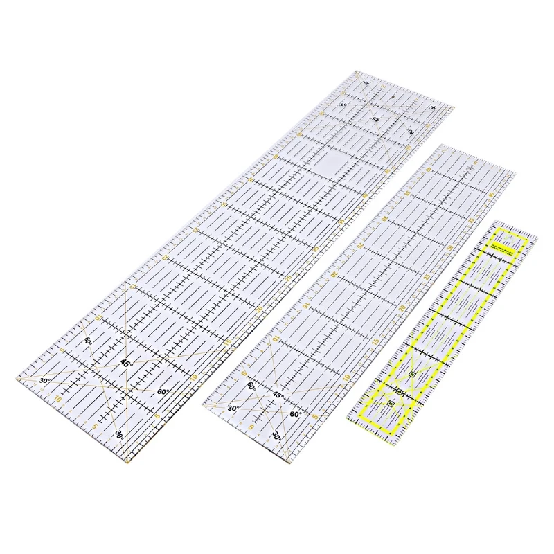 30/45/60cm Quilting Sewing Patchwork Ruler Cutting Tool Thick Transparent DIY