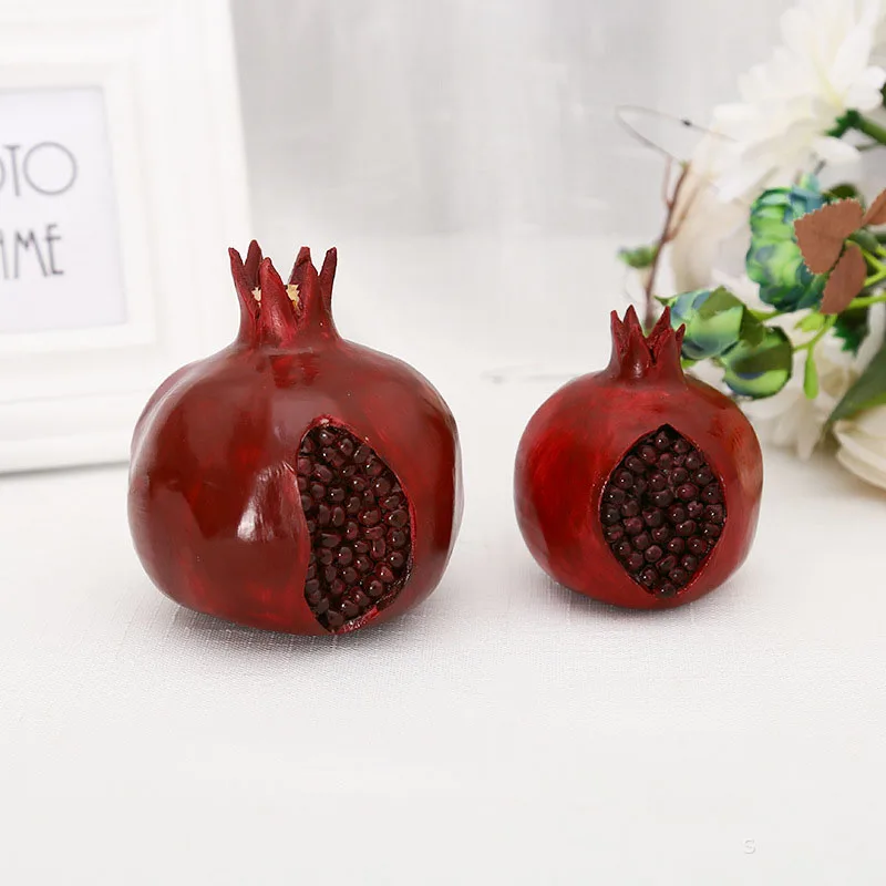 Resin Traditional Chinese Cute Furit Hollow Pomegranate Room Desk Home Decoration Accessories Modern  Adornos Para Casa