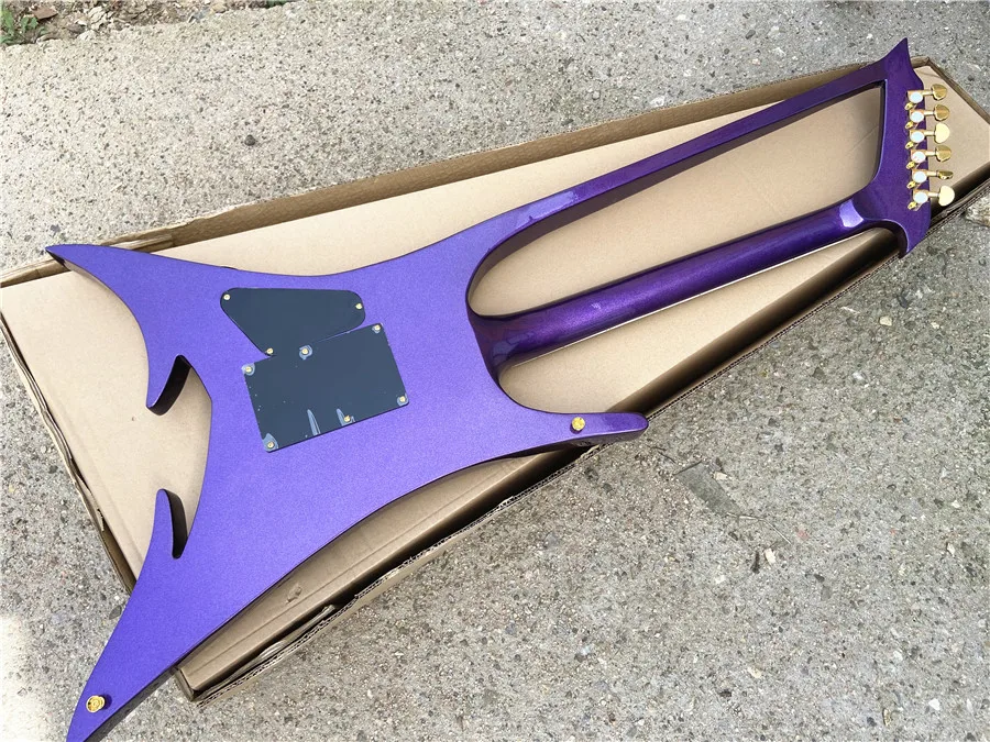 High quality custom version of the master special-shaped electric guitar metal purple free shipping