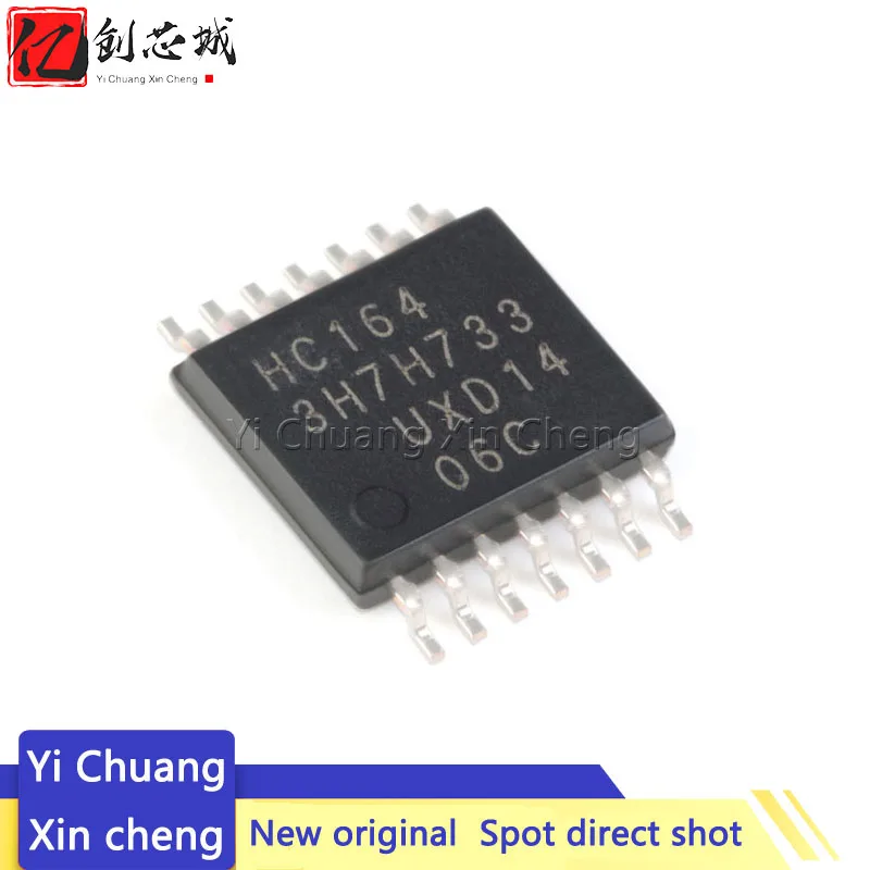 

10PCS 74HC164PW,118 TSSOP14 74HC164PW 74HC164 74HC / HC164 TSSOP-14 8-Bit Serial-In Parallel-Out Shift Register