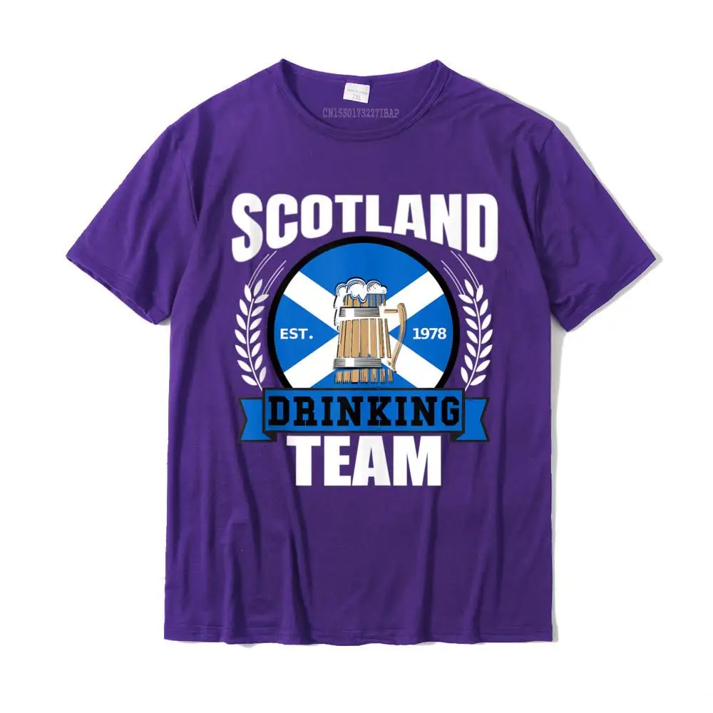 Scotland Drinking Team Funny Scottish Flag Beer Saltire Gift Men Tee Shirt Cotton Camisa Tops & Tees Coupons Mens Tshirts Funny