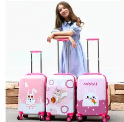 kid Travel Rolling Suitcase 20 Inch kids suitcase cabin Luggage suitcase for girls trolley luggage Wheeled Suitcase trolley bags