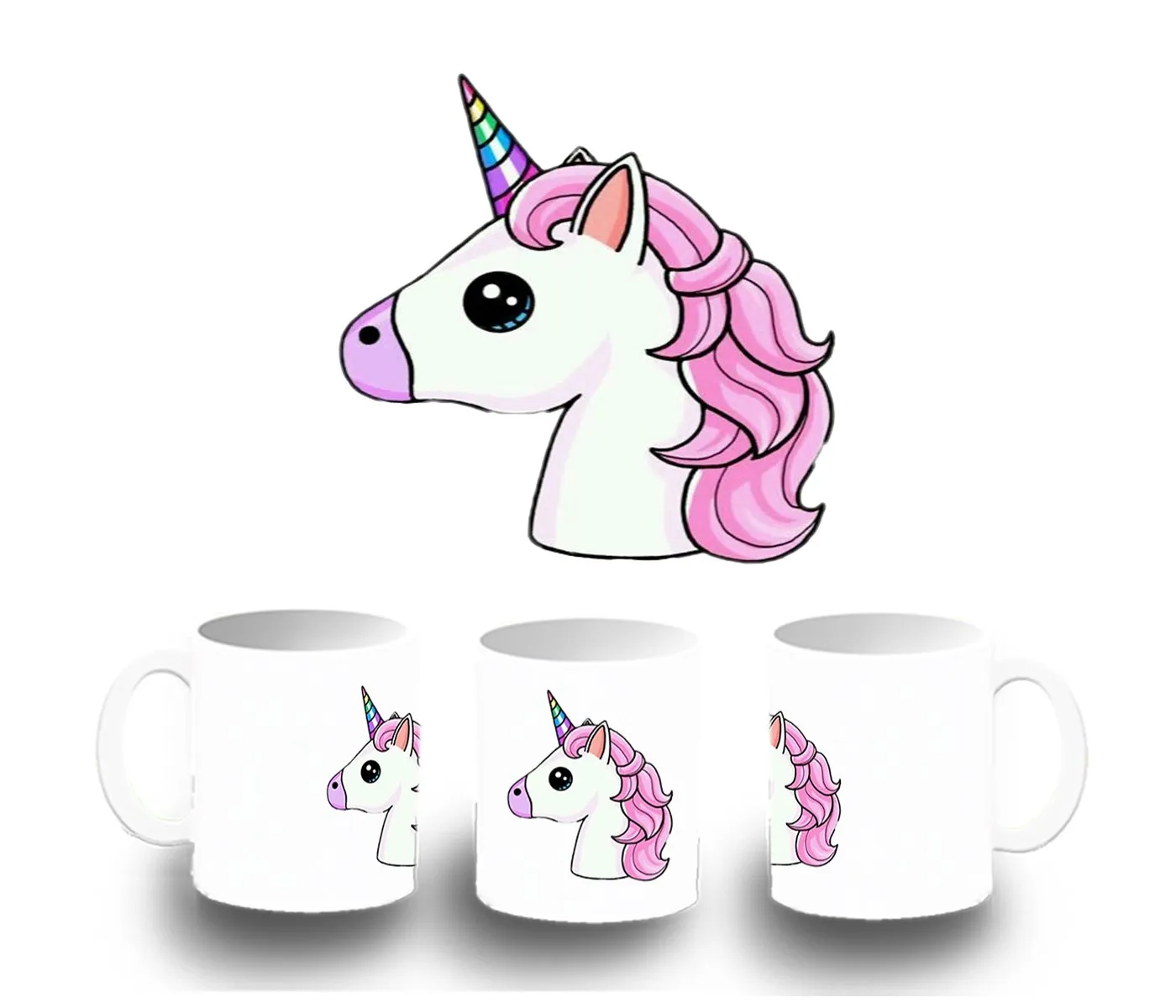 Plastic CUP PINK UNICORN CUQUI plastic mug