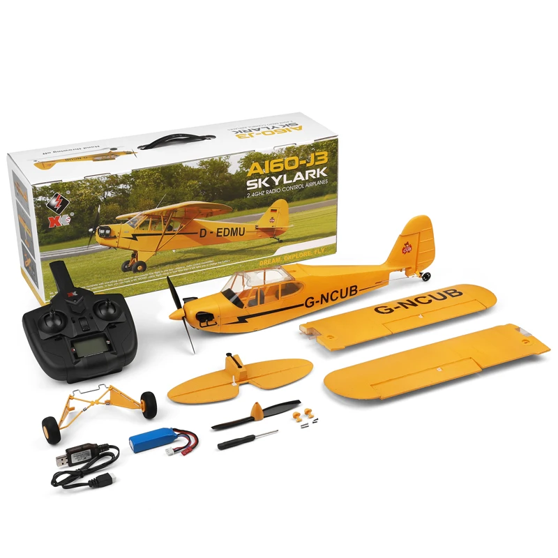 Wltoys XK A160-J3 Skylark 3D/6G System  Airplane G-NCUB EPP 650mm Wingspan Brushless RC Plane RTF