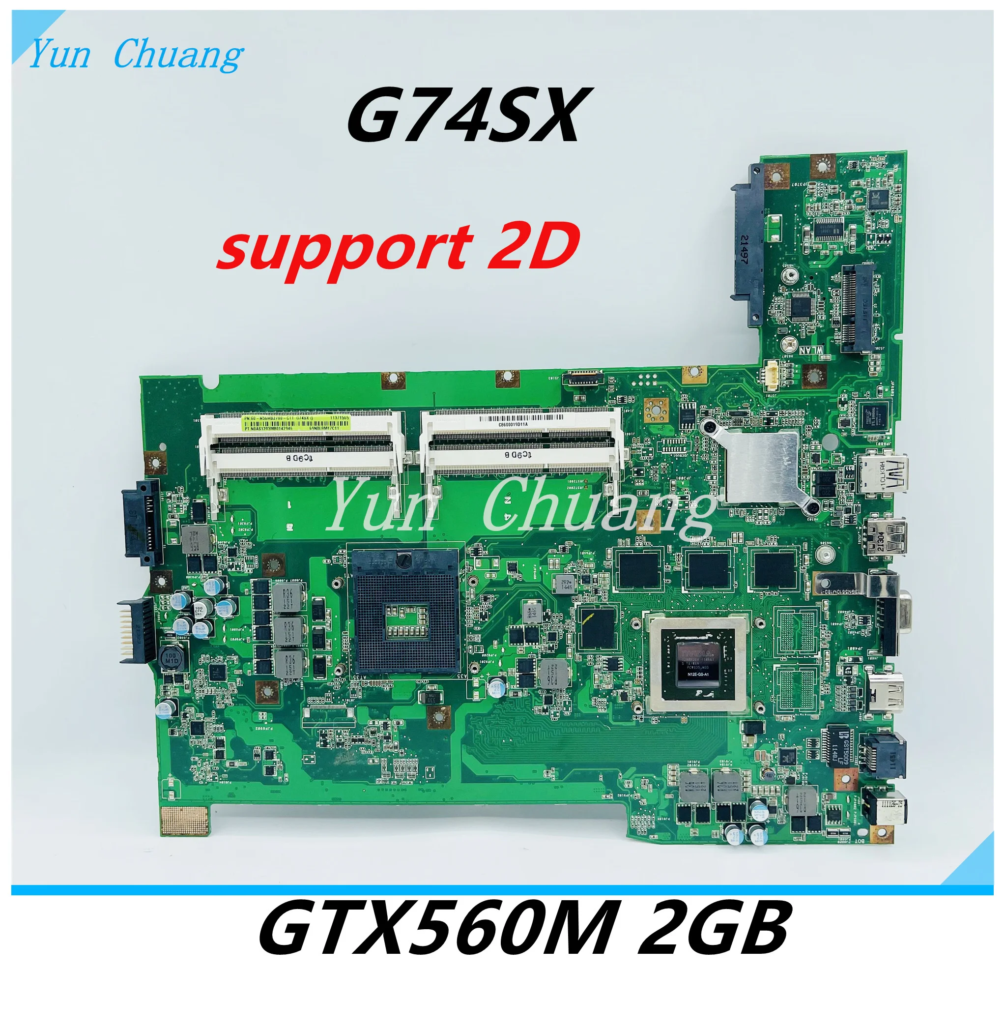 G74SXマザーボード2D GTX560M 2グラムasus G74SX G74S G74ノートパソコンのマザーボードG74SXメインボードG74SXマザーボードテストok 100%