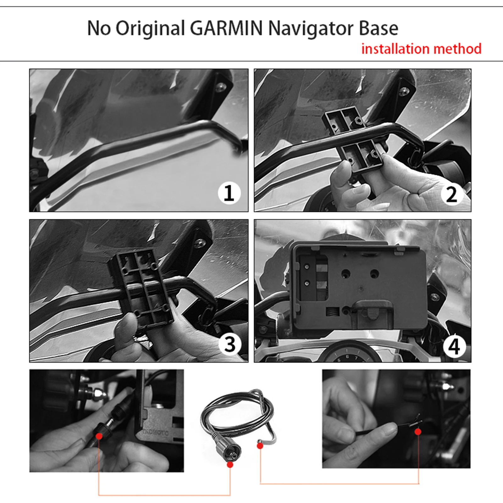 Invite de navigation USB pour moto, support de charge USB pour Runder GS, F800GS, ADV, F700GS, R1250GS, CRF 1000L, F850GS, Fenecute G, téléphone