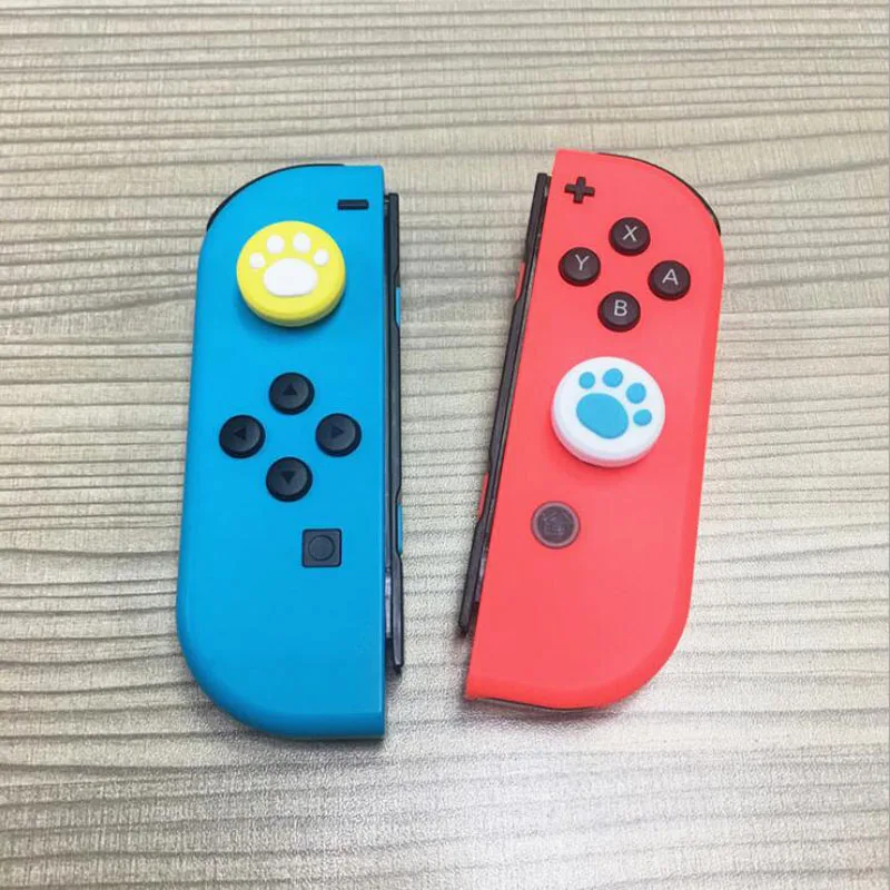 Cat Paw Claw Thumb Stick Grip Cap, capa joystick para Nintendo Switch, NS Lite, controlador Joy-Con, gamepad, adorável, 2 pcs