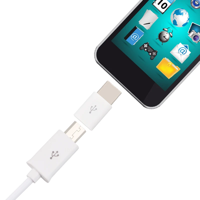 كابل USB USB-C 3.1 نوع C ذكر إلى مايكرو USB أنثى محولات نوع-C محول كابلات الهاتف المحمول لماك بوك نوكيا نيكزس ADT778