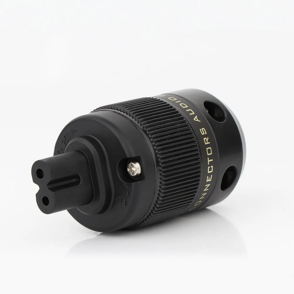 Paar Figure 8 C7 Netzstecker Rhodium-Beschichtet EU/US HiFi Audio Lautsprecher Verstärker Elektrisches AC-Netzkabel IEC-Stecker Buchse Anschluss – Detail 7