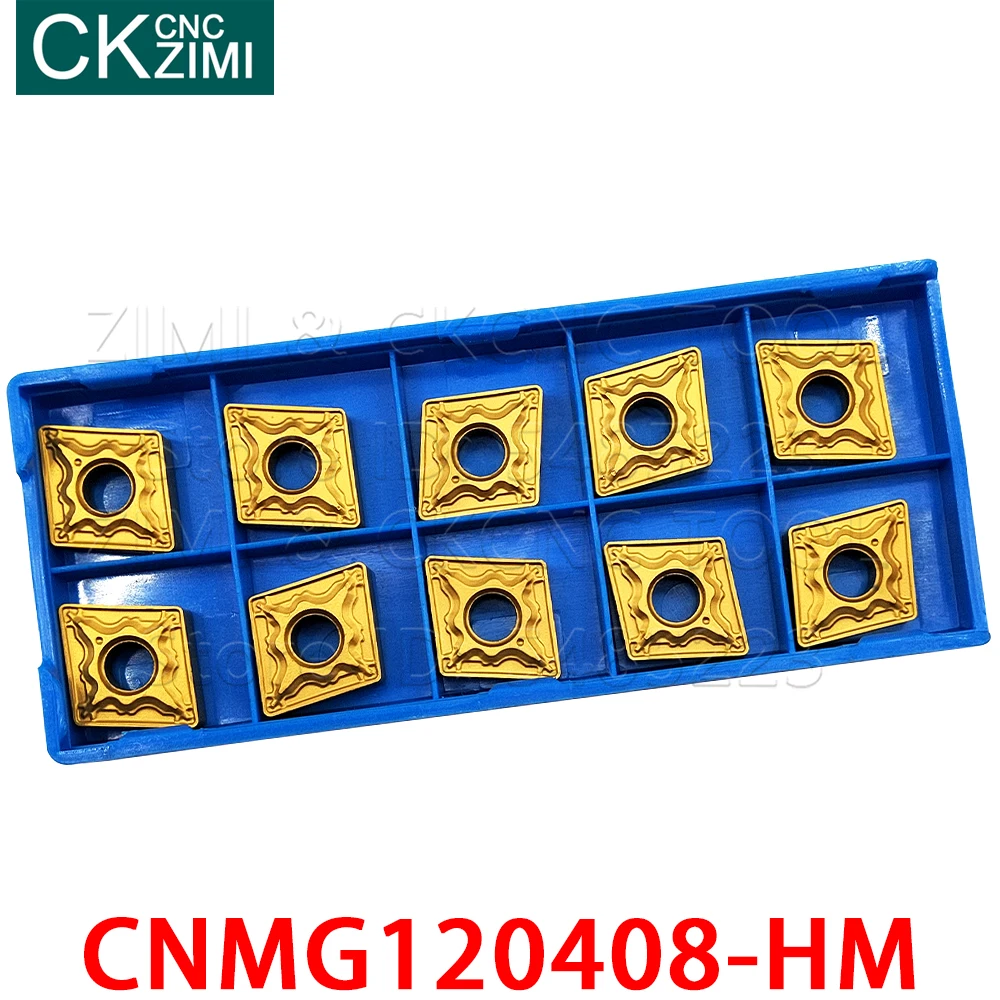 10 قطعة CNMG120408-HM CNMG 120408 جلالة كربيد CNC تحول أداة معدنية مخرطة أداة MCLNR/MCKNR أداة حامل للصلب الحديد الزهر