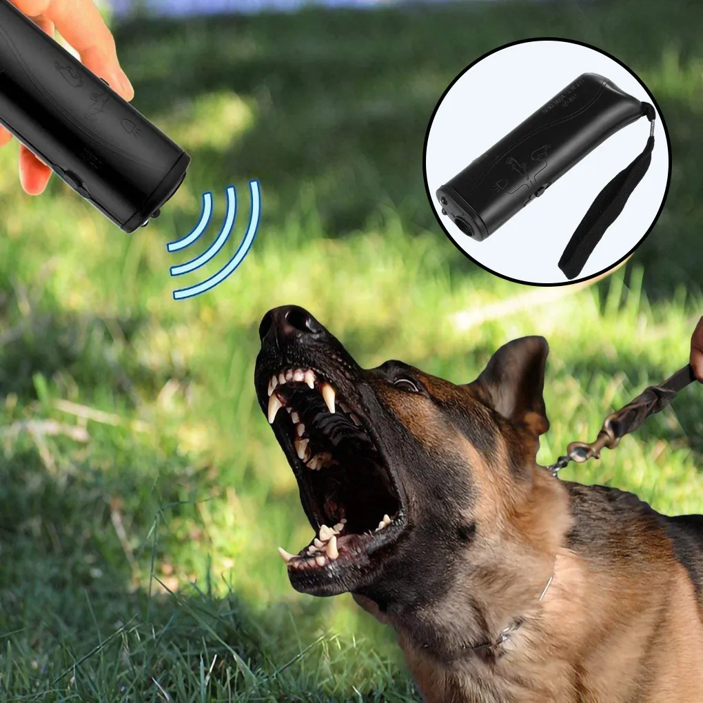 Pet Dog Repeller Anti Barking Stop Bark Training Device Trainer LED Ultrasonic 3 in 1 Anti Barking Ultrasonic