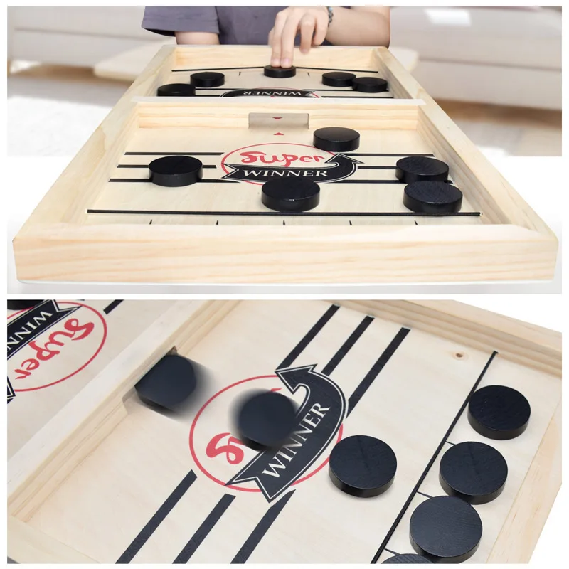 Fast Hockey Sling Puck Game Paced Sling Puck Winner Fun Toys Board-Game Party Game Toys For Adult Child Family