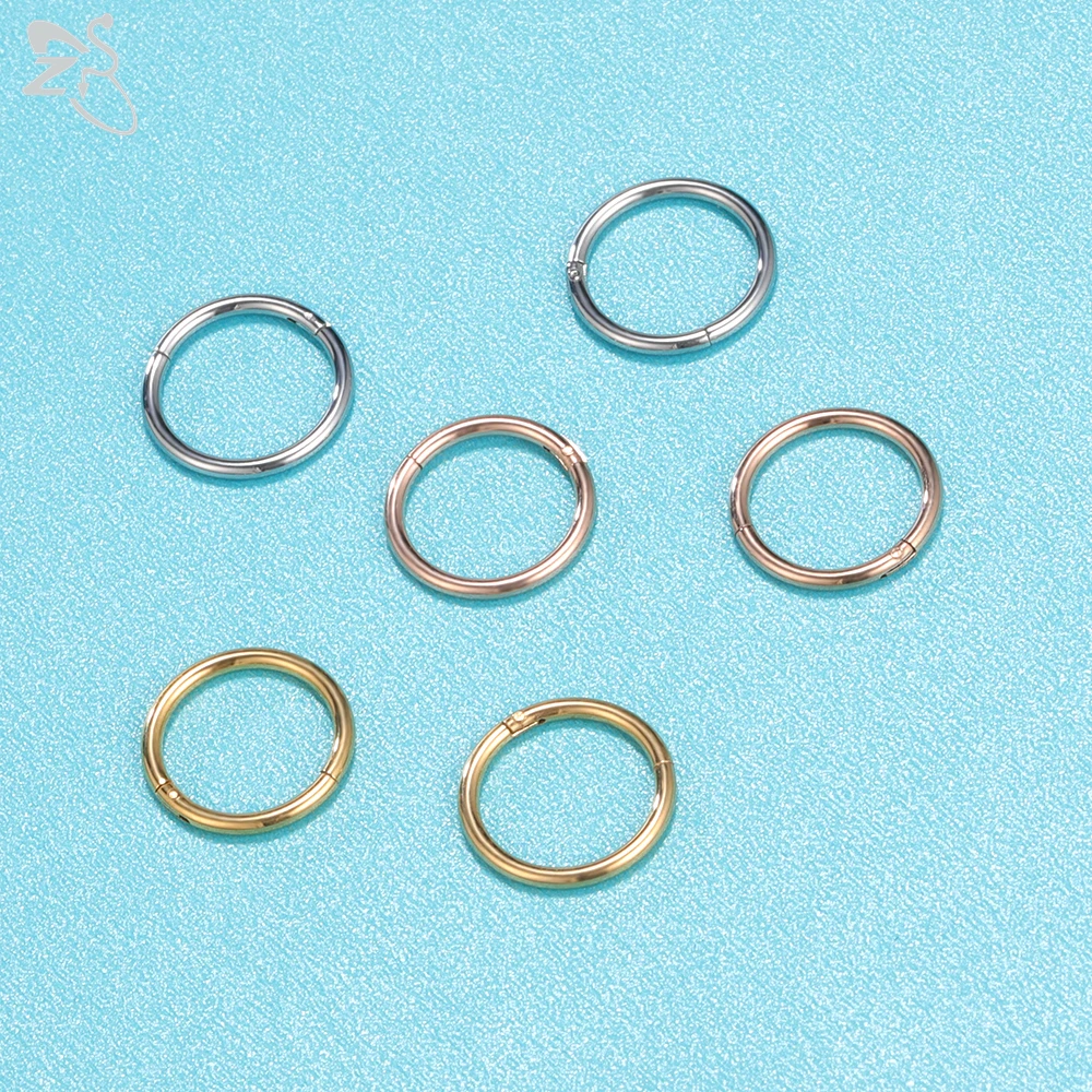 ZS 1 PC 20/18/16G Hoop 316L Edelstahl Nasenring Männer Runde Clicker Ohrknorpel Tragus Helix Piercing Schmuck 6/7/8/9/10mm – Detail 7