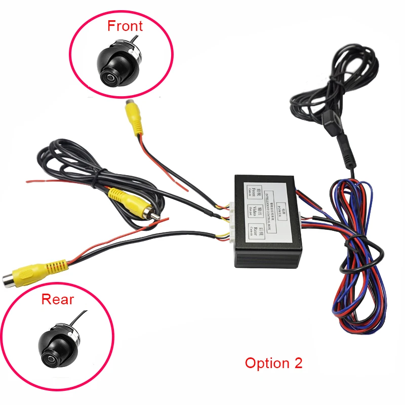 Intelligent Control Two Channel Car Camera Video Switch(car video automatic switch) Connect front or side/ rear cameras