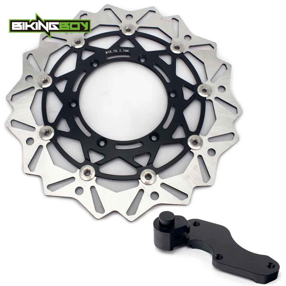 BIKINGBOY DRZ 400 E 00-08 01 DR-Z 400 S 00-09 RM125 96-09 RM250 96-12 SV 125 SM 05 06 320mm Front Brake Disc Disk Rotor Brakcet