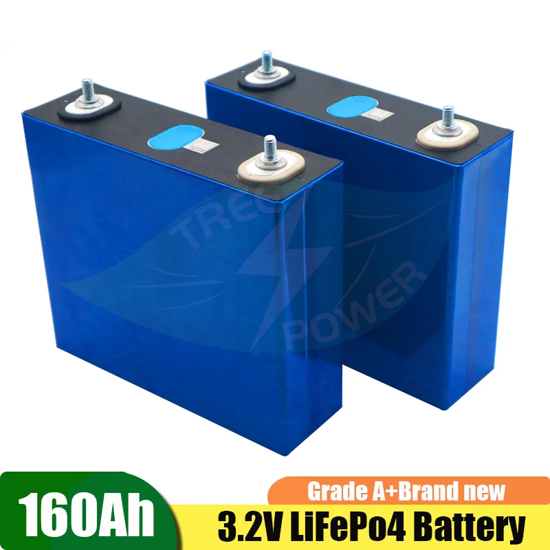 

3.2V 160Ah Lifepo4 Rechargeable Batteries Grade A Lithium Iron Phosphate Solar Cell For DIY 12V 24V 160Ah Solar Energy Storage