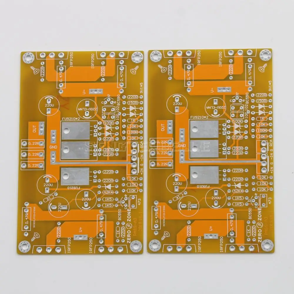 1 Pair PASS A3 Single-ended Class A  Audio Power Amplifier Board PCB  DIY HiFi Stereo Sound Amp