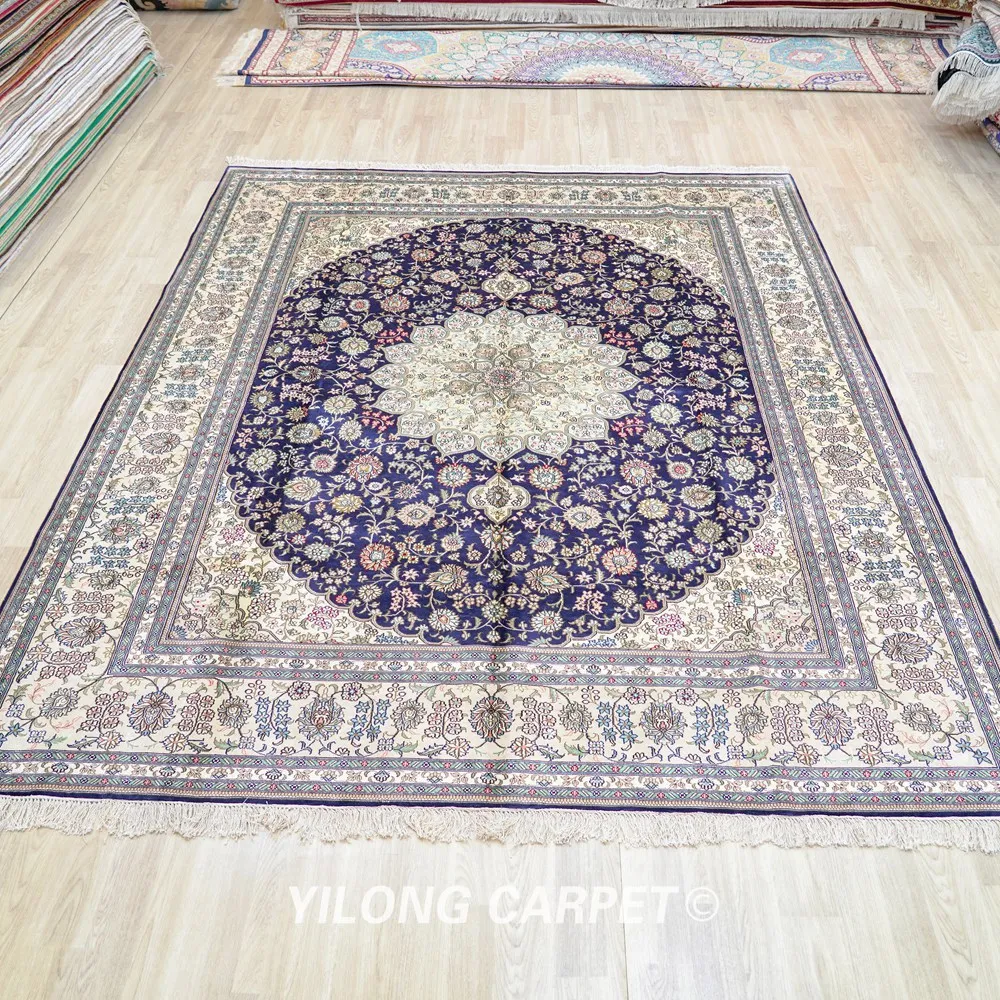 8'x10' Hand Made Classical Persian Silk Rug Luxury Home Deco Large Tabriz Carpet (TJ298B)