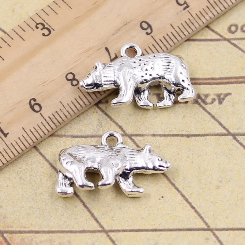 

5pcs/lot Charms California Polar Bear 24x15mm Antique Silver Color Pendants Making DIY Handmade Tibetan Finding Jewelry