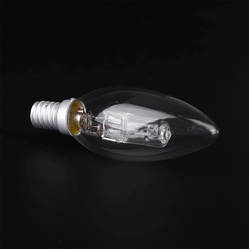 HoneyFly 10 Buah C35 Bohlam Halogen Lilin E14 E27 220V 28W 42W 98*35Mm 3000K Lampu Halogen Pengganti Bening untuk Lampu Pijar