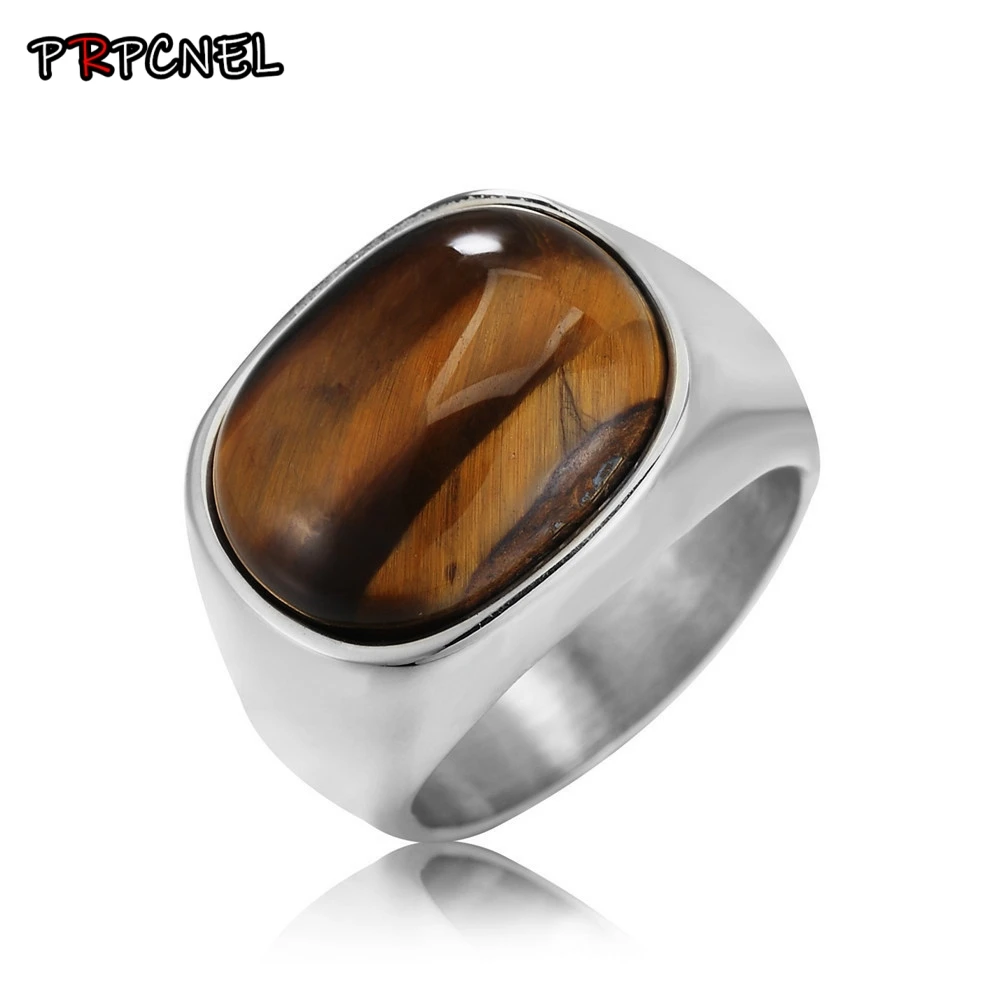 2 color Natural Tiger Eye Rings Flower Band Stone Ring For men Women Antique Silver Plated Fashion Jewelry