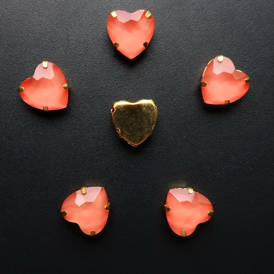 Herzförmige 20 Stück/Packung 10mm Silber Krallenfassungen Jelly Candy Glas Kristall Aufnähbare Strassperlen für Hochzeitskleider, Taschen, Schuhe, DIY-Verzierungen – Detail 16