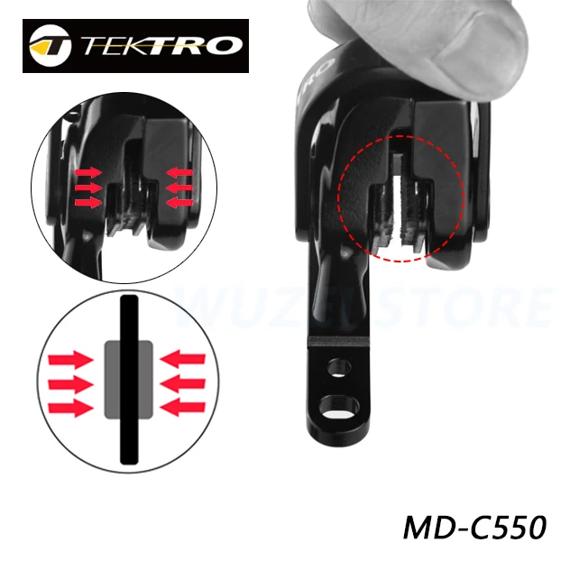 TEKTRO MD-C550 Road Bike Dual Piston cable Caliper Front/Rear TR160-52 rotor Alloy Mechanical Disc Double Brakes Bicycle parts