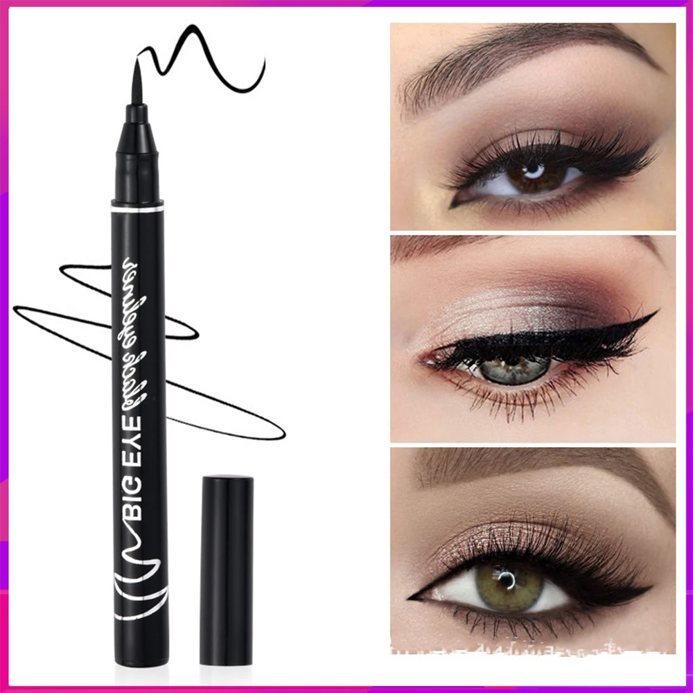 Preto líquido eyeliner olho compõem super delicado à prova dlong água longa duração olho forro fácil de usar olhos maquiagem cosméticos beleza ferramenta