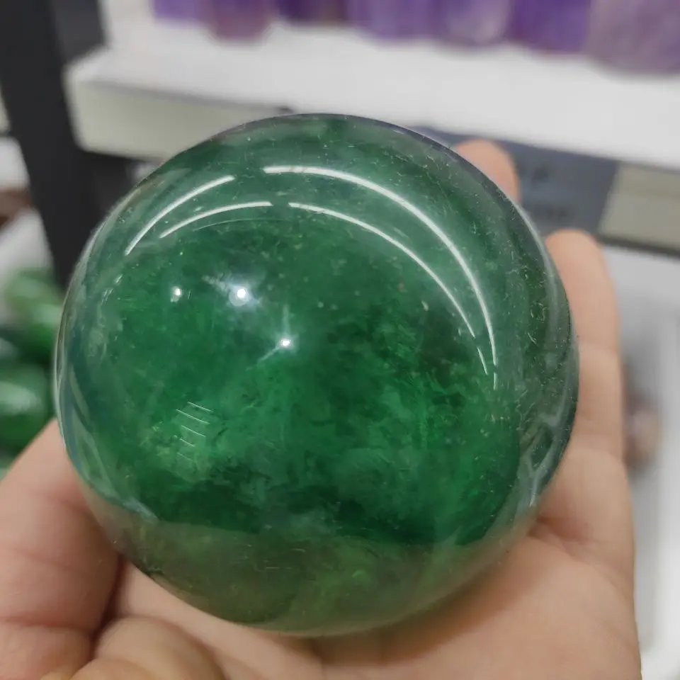 

1pcsFluorite Crystal Ball Natural Green Quartz Decoration Home Reiki Ore Energy Stone Healing Mineral Handwork Fengshui DIY Gift