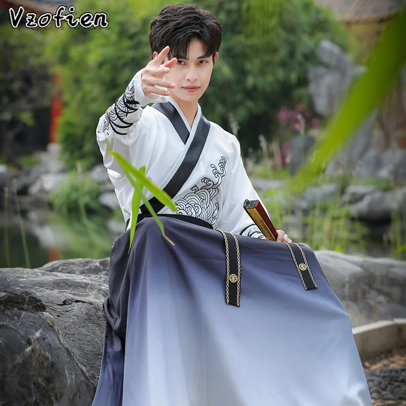 

Traditional Hanfu Costume Men Tang Suit Ancient Hanfu Chinese Style Japanese Samurai Party Cosplay Costume Festival Outfits