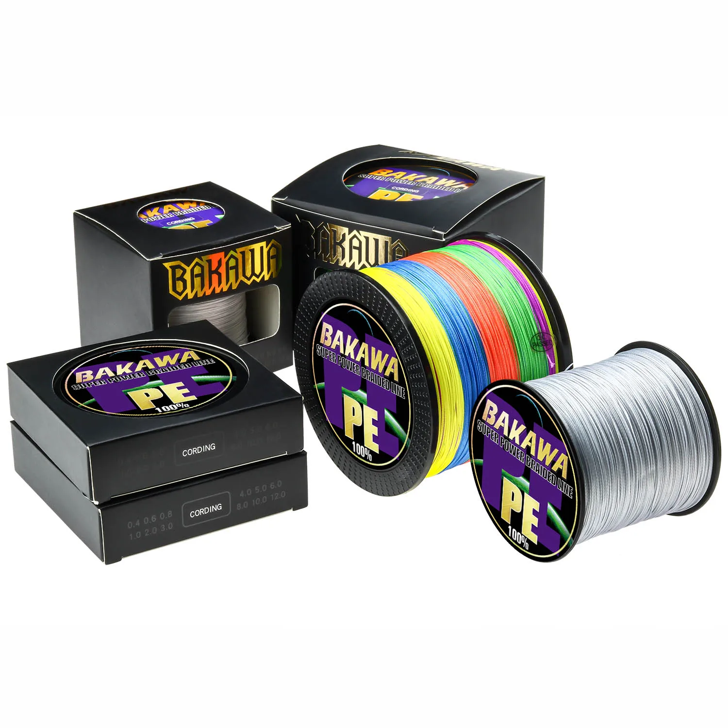 BAKAWA X12 X8 Super Strong 12 Strands 8 Strands Braided Fishing Line 300M 500M Multifilament PE Line Saltwater Fishing Tackle
