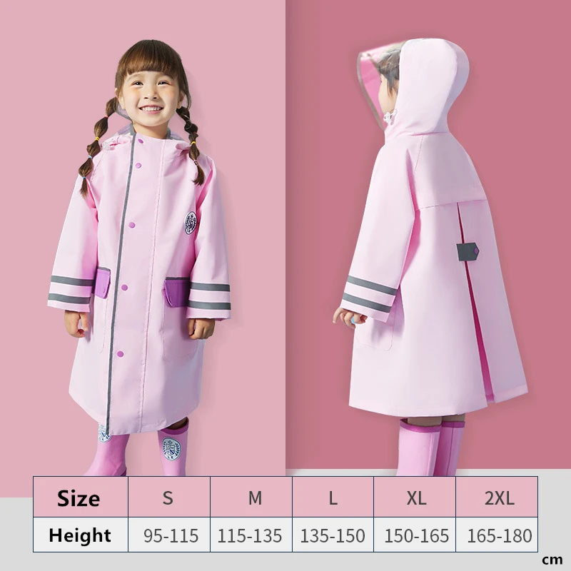 10-14 Years Old Children Winter Raincoat Impermeable Real Girls Rainwear Hiking Raincoat Child Rain Coat Kids Waterproof Jacket