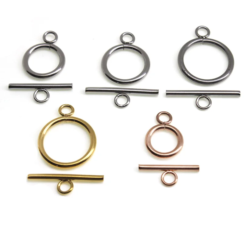 

5sets/lot 18mm Stainless steel Gold Plated OT Clasp Toggle Clasp diy Bracelets Connector Clasps for Jewelry Making Accessories
