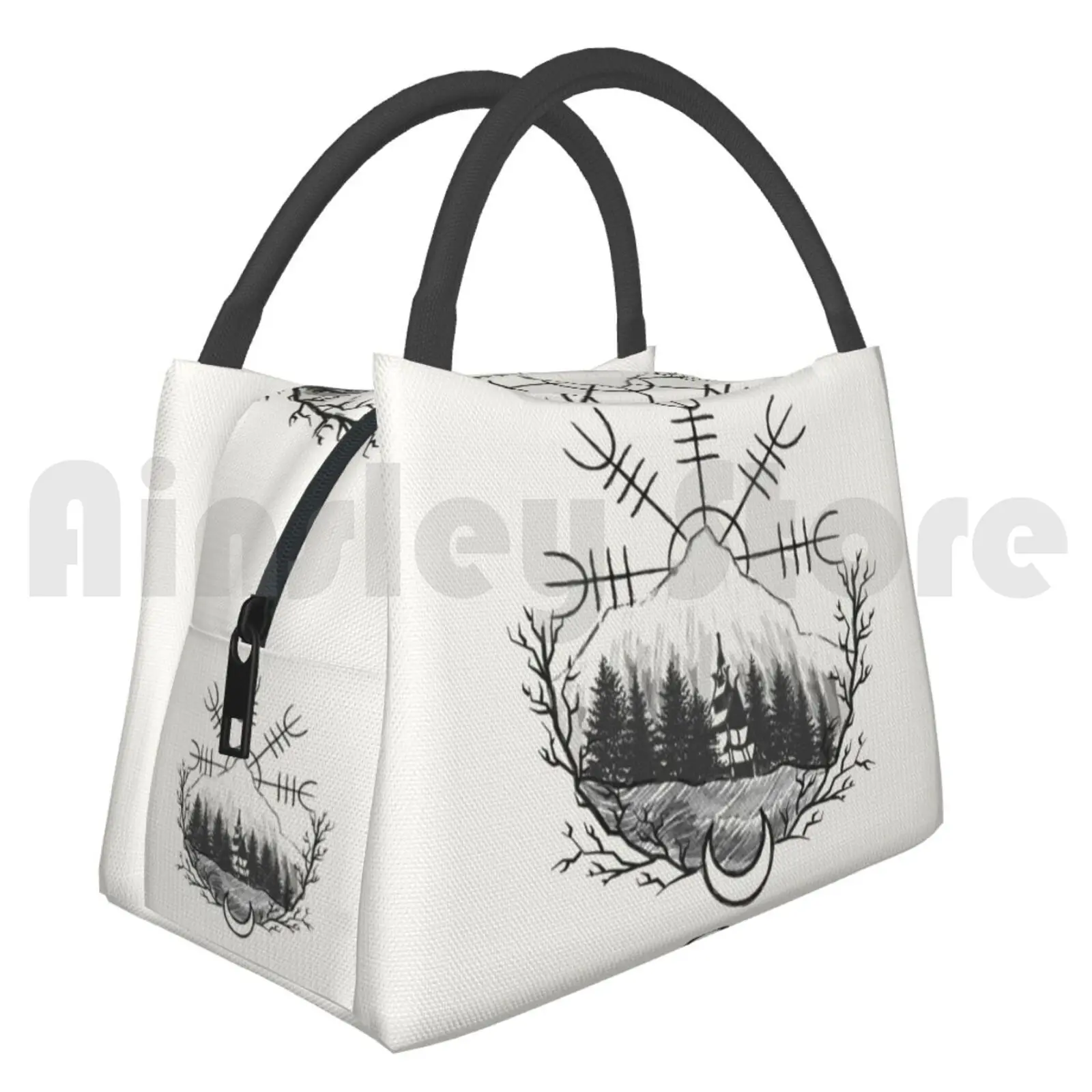 

Cooler Lunch Bag Picnic Bag Helm Of Awe Rune Runes Nordic Norse Norsemythology Viking Vikings Mountain