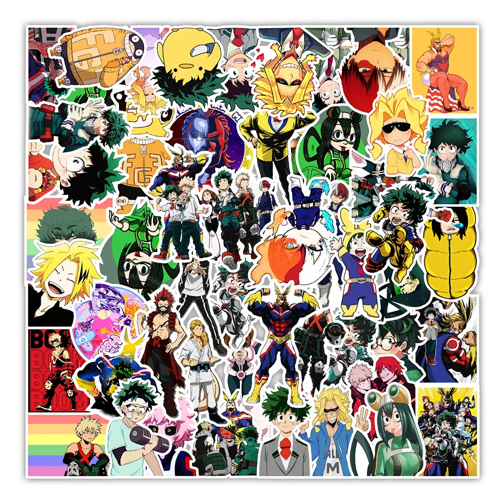 10/30/50PCS Anime My Hero Academia Sticker Computer Phone Water Cup Sticker Waterproof Sticker Wholesale