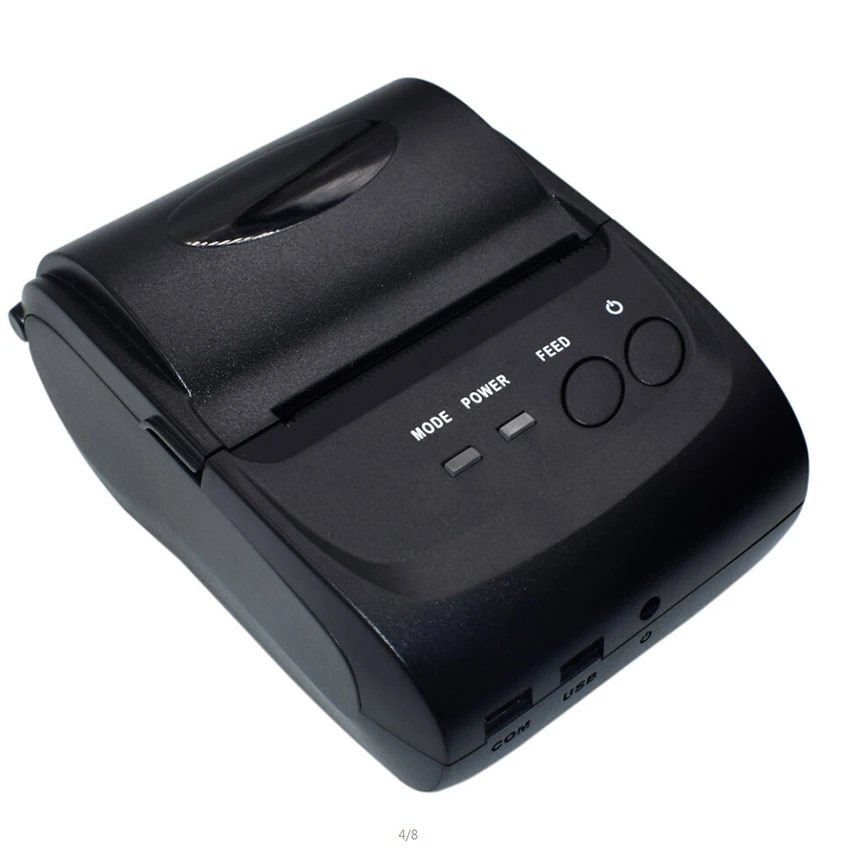 58mm Wireless Bluetooth-compatible 4.0 Thermal Receipt Printer Mini USB POS Printer for Restaurant Sales Compatible with Phones