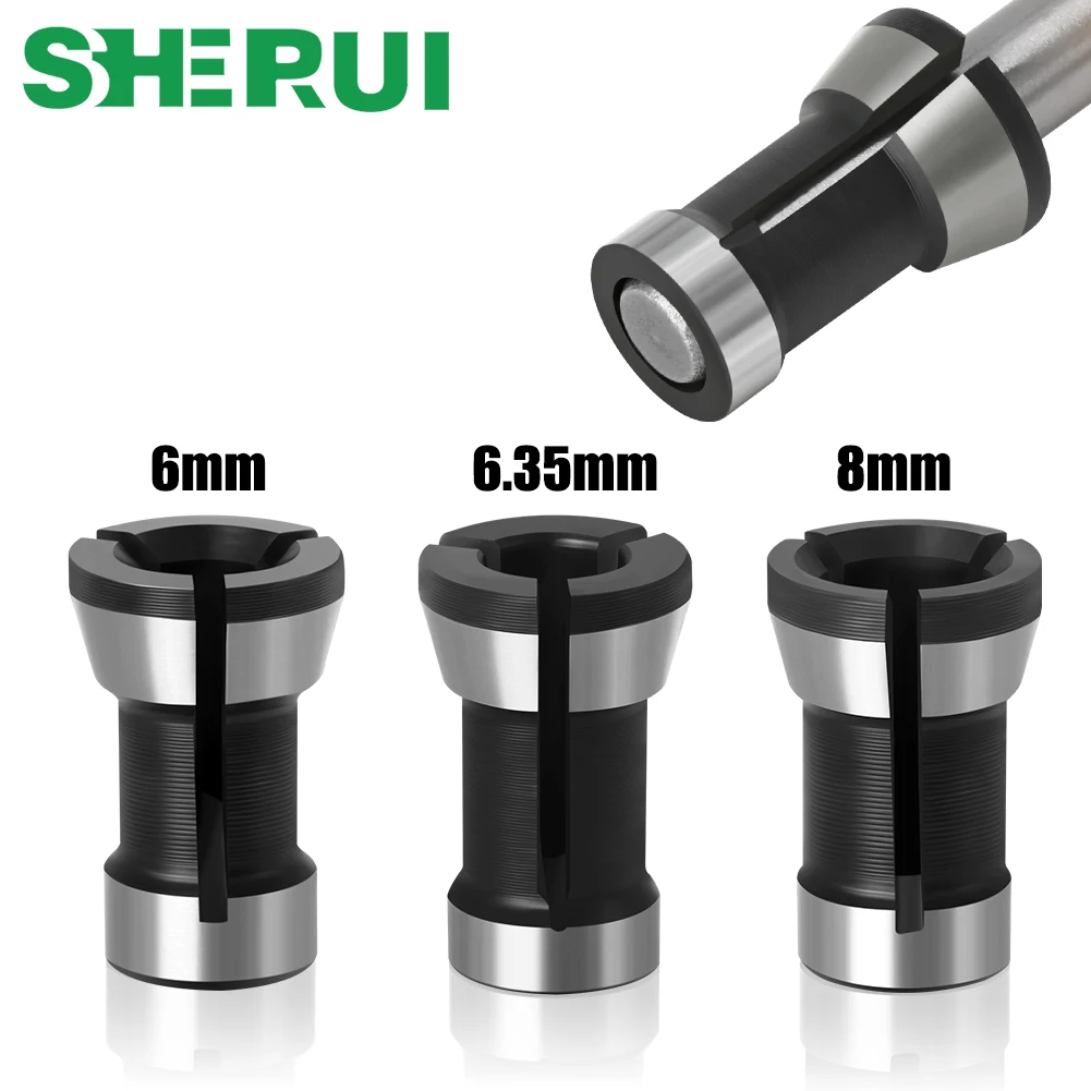 1pc 3pcs 6.35mm 8mm 6mm Collet Chuck Engraving Trimming machine Electric Router Bit Milling Cutter Accessories