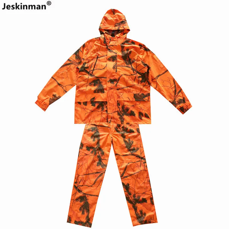 

Breathable Polyester Red Maple Leaves Bionic Camouflage Hunting Fishing Suit Autumn Windproof Climbing Hooded Jacket Pants