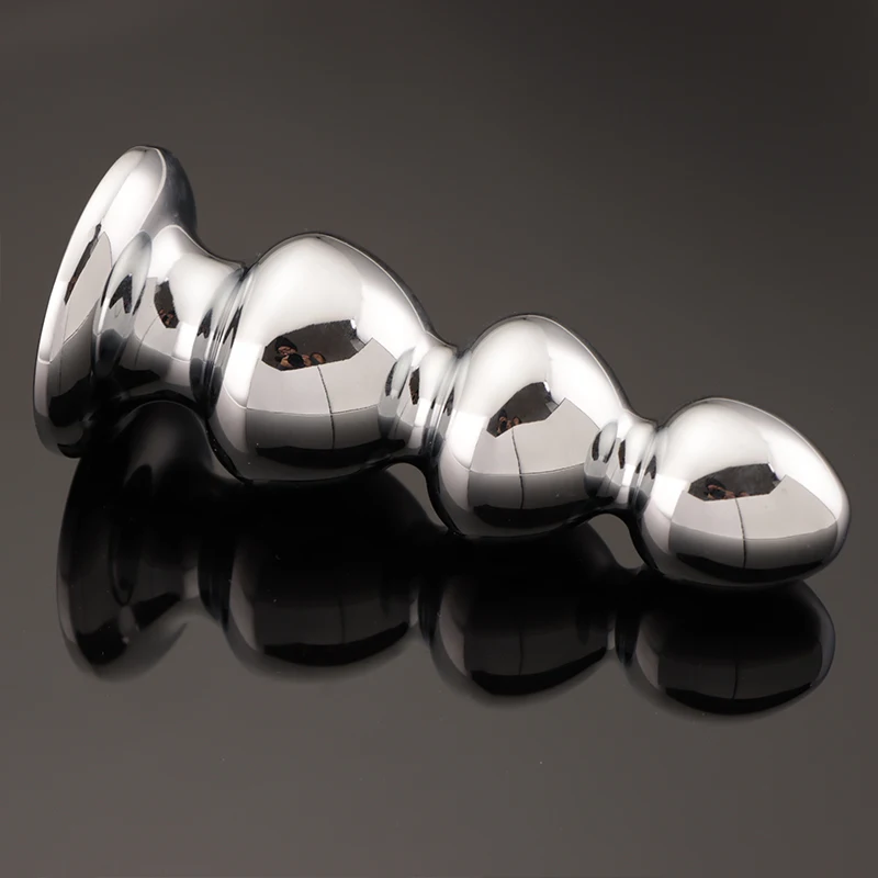 3 Style Stainless Steel Huge Butt Plug Anus Stimulator Sex Toys For Men Women Gay Metal Beads Anal Plug Big Erotic Adult Product