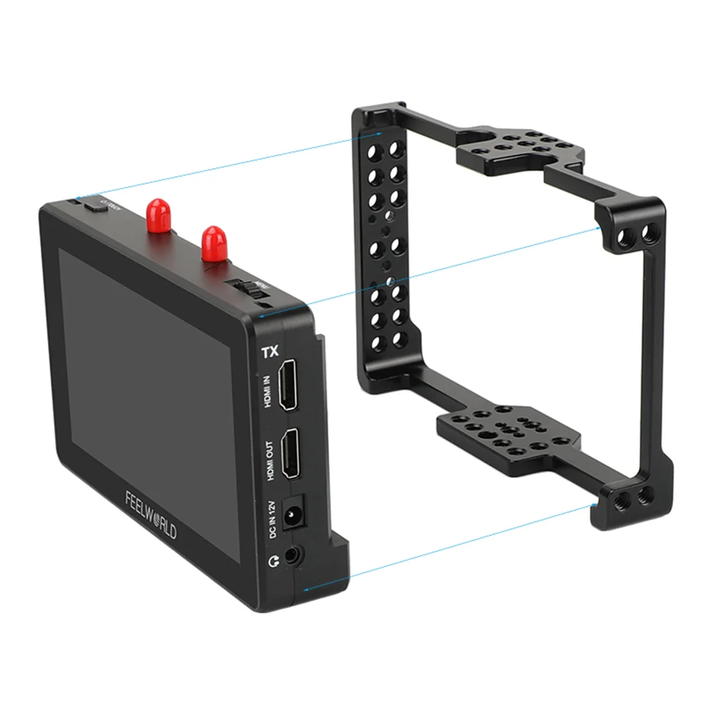 

Защитный армированный кронштейн CAMVATE 5,5 дюйма для монитора FeelWorld FT6 FR6 с 1/4 "-20 монтажными отверстиями для съемки видео