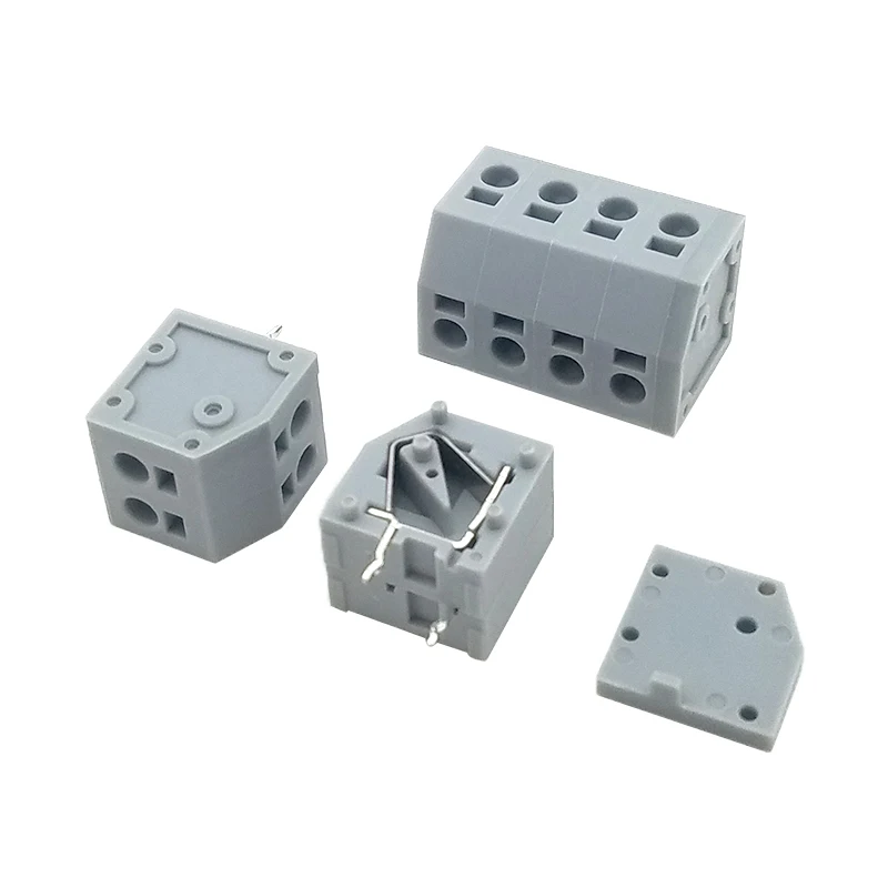 10Pcs KF250 5.0A 2P ~ 12P PCB SPRING TERMINAL BLOCKS DG208 5.0mm 2PIN ~ 12PIN PHOENIX CONTACT DEGSON KEFA YANNIU
