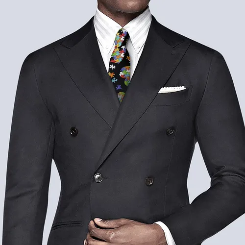 Imagen 2 del producto Corbata de cuello con estampado 3D para hombre, corbata de 8cm con estampado de moda informal, ideal para fiestas, regalos formales, de negocios, de seda