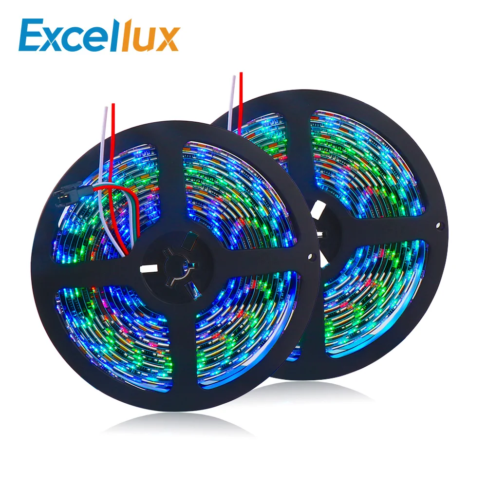 

DC12V WS2811 5050 RGB Addressable Led Pixel Strip Light Full Colors Led Strip Flexible Ribbon Digital Led Tape 1 IC Control 3led